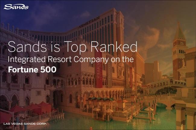 Las Vegas Sands Corporation is again part of the prestigious Fortune Global 500 ranking