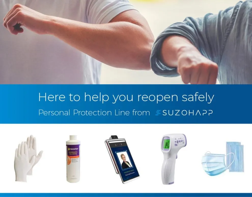 SUZOHAPP Launches Personal Protection Line to Help Casinos and Amusement Centers Meet Reopening Guidelines