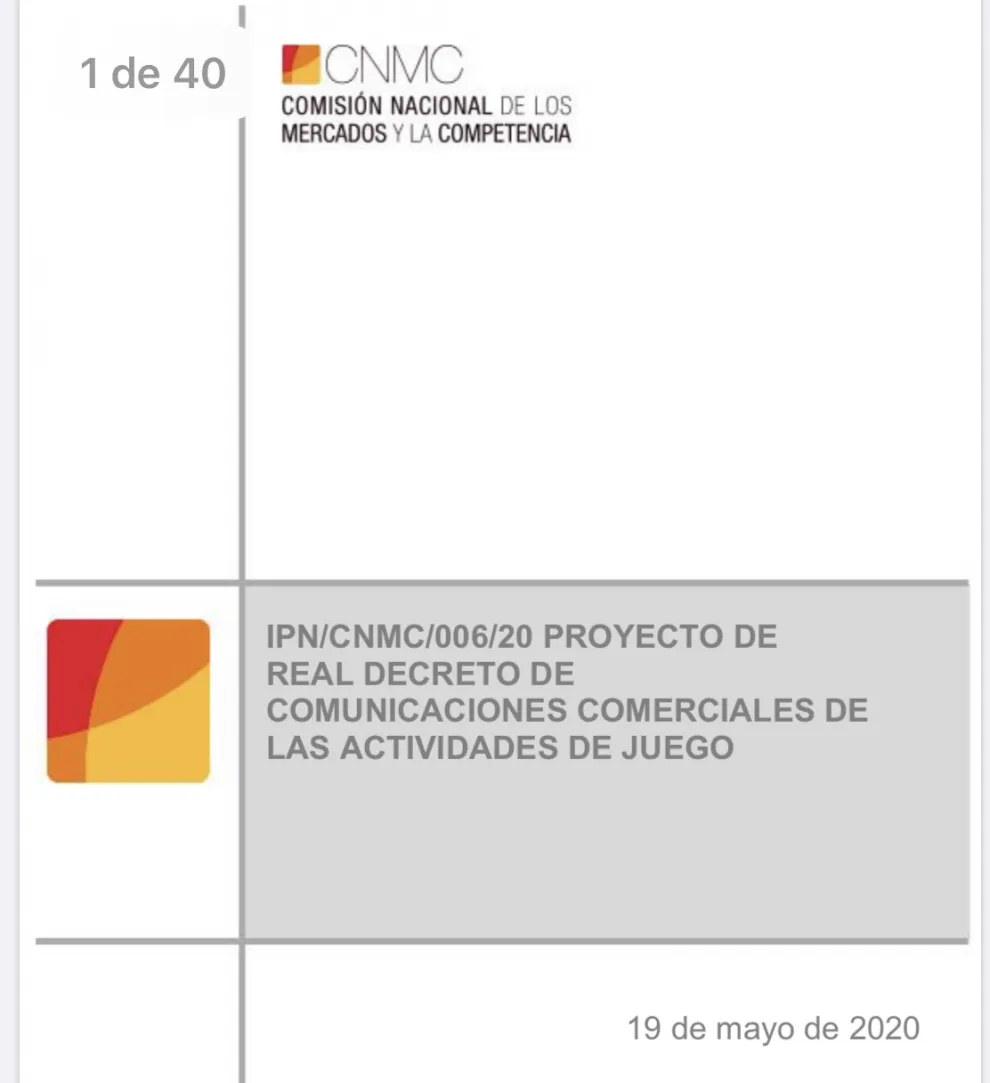 Lo más destacado del informe de la CNMC sobre el proyecto que regulará la publicidad del Juego Online, de la ONCE y Loterías y Apuestas del Estado