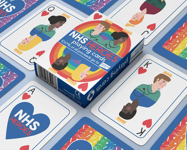 Naipes Heraclio Fournier manufactures a deck of cards whose income will be donated by Cartamundi to the National Health Sistem of the United Kingdom (Photos)