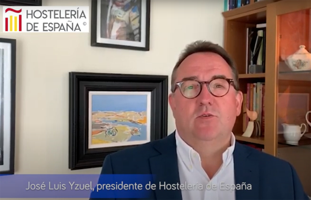 José Luis Yzuel, presidente de Hostelería de España en apoyo a la campaña #SoyPatrimonio2020