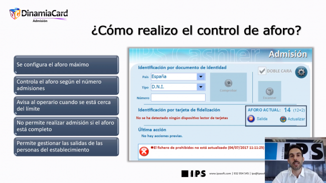 IPS presentó el 'Control de aforo presencial' y la 'lectura de documentos con escáner MRZ'