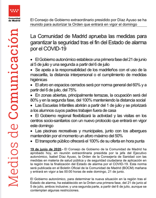 La Comunidad de Madrid abrirá locales de juego al 60% hasta el 5 de julio
