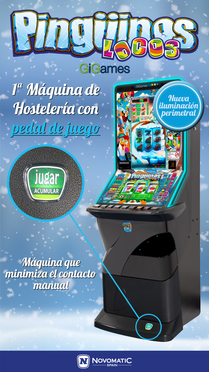 'PINGÜINOS LOCOS' EL MAQUINÓN DE GIGAMES NUEVO JUEGO DE HOSTELERÍA QUE REVOLUCIONARÁ EL MERCADO (VÍDEO)