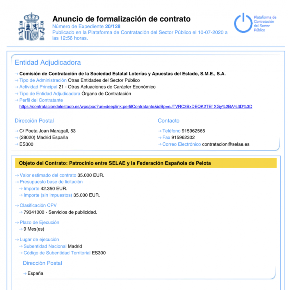 Loterías y Apuestas del Estado ANUNCIA dos patrocinios deportivos un día después de prohibirlo para el juego privado