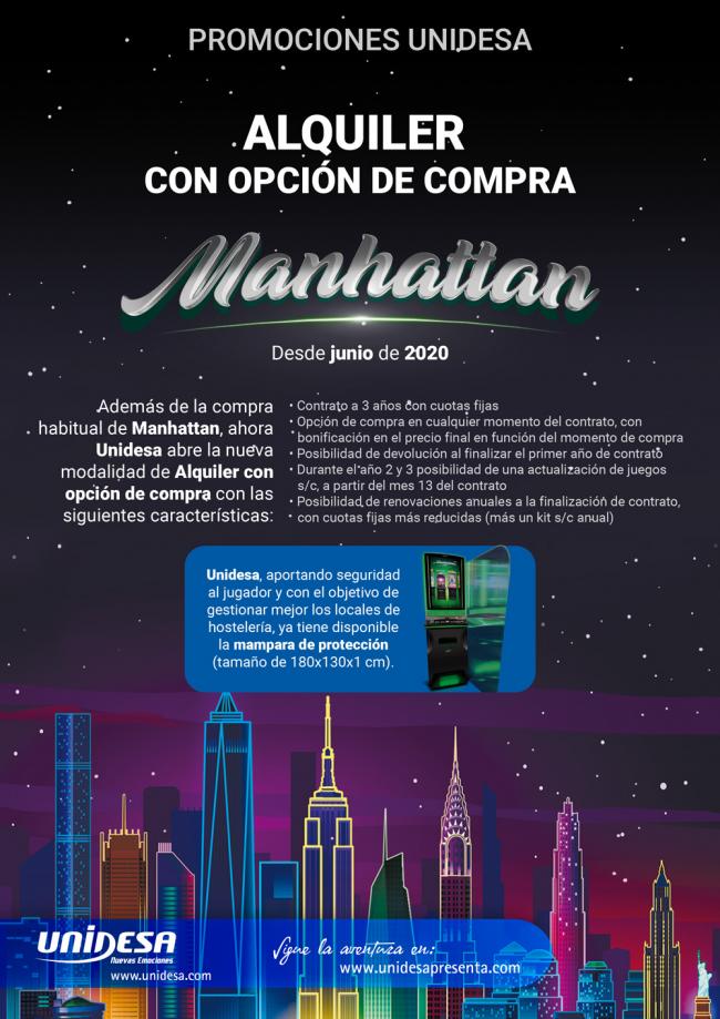 MANHATTAN, el concepto “ALL IN ONE” de Unidesa, se expande en hostelería