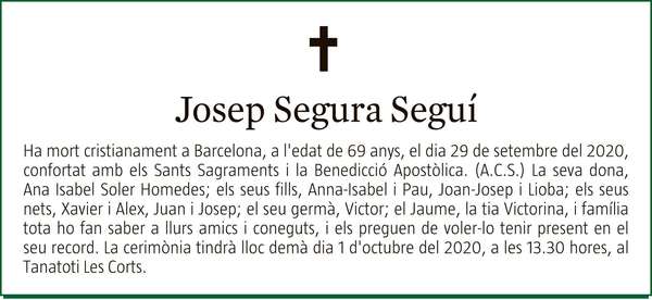 Josep Segura, en su adiós