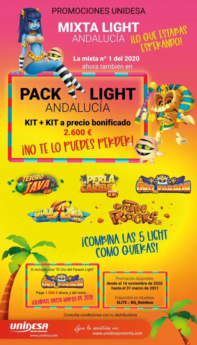 PACK LIGHT ANDALUCIA: PACK de 2 KITS modelos LIGHT