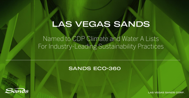 Sands Named to CDP Climate and Water A Lists