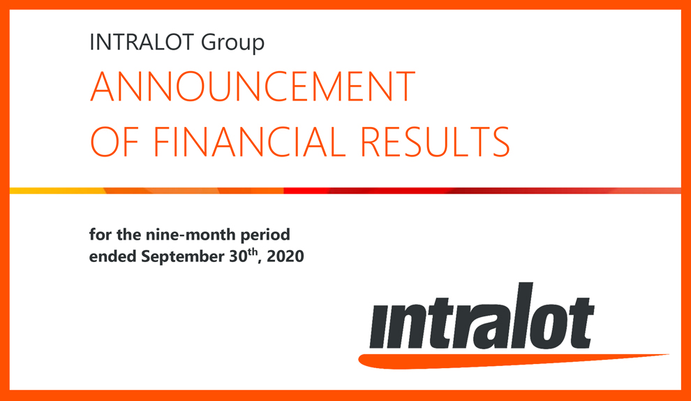  INTRALOT Group presentó sus resultados financieros hasta el tercer trimestre de 2020