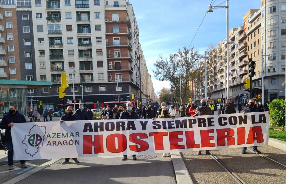  AZEMAR sale a las calles para respaldar a la hostelería de Aragón