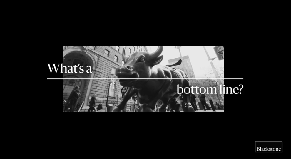 Espectacular vídeo de Blackstone donde destacan sus valores corporativos