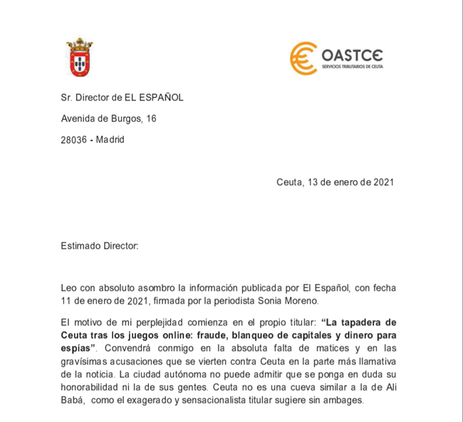 Ceuta se siente orgullosa de convertirse en el destino preferido para las empresas de juego on-line de Europa
