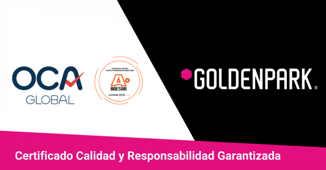 Las salas GOLDENPARK renuevan el sello de calidad de OCA GLOBAL que los acredita cómo establecimientos responsables