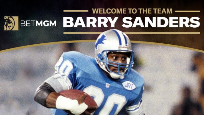 Barry Sanders Inks Multi-Year Deal with BetMGM As Celebrity Brand Ambassador