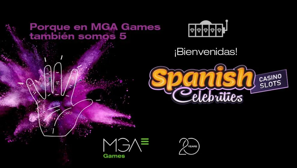 "At MGA Games we are also 5", campaign launch for the new Spanish Celebrities Casino Slots series
