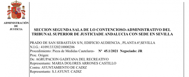 Andalucía, distancias establecimientos de juego, Cádiz, TSJA