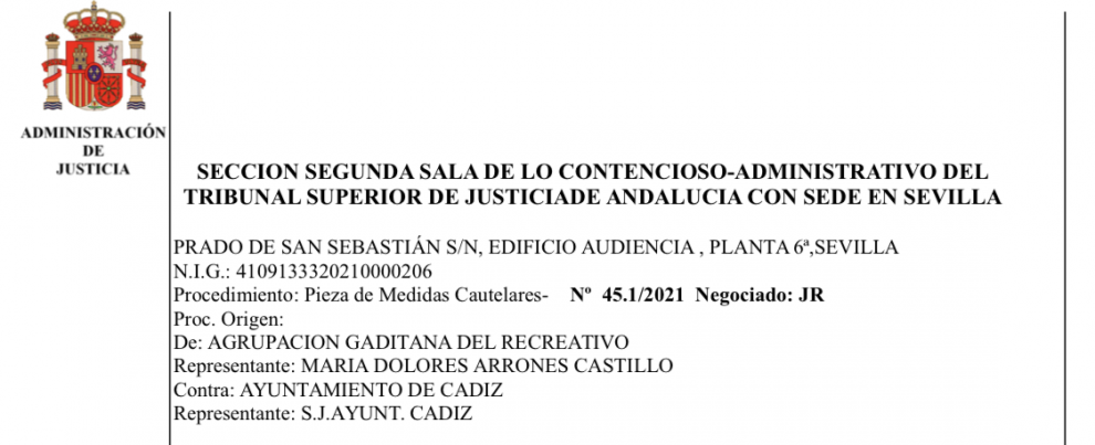 Andalucía, distancias establecimientos de juego, Cádiz, TSJA