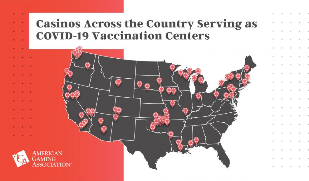  Estados Unidos: 105 casinos han usado sus instalaciones como centros de vacunación