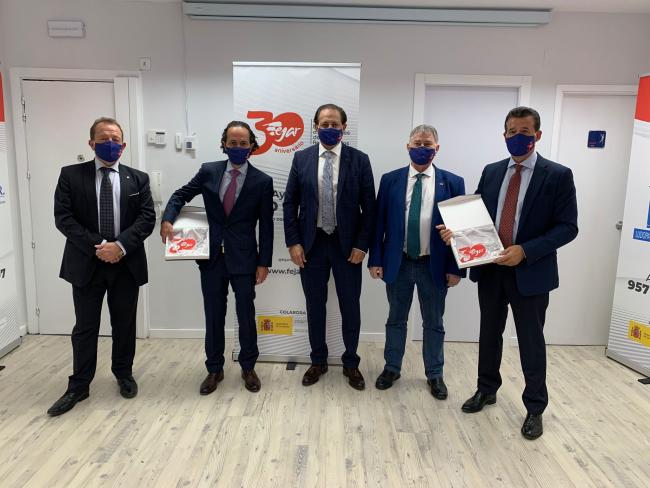 Visita de CEJ y FEJBA a la Nueva Sede de FEJAR en Madrid bajo el lema: “BINGO ES SINÓNIMO A LUDOPATÍA CERO”