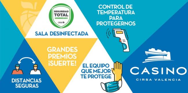  Casino Cirsa Valencia forma a su personal en seguridad y amplía horario: de 8.00h a 02.00h.