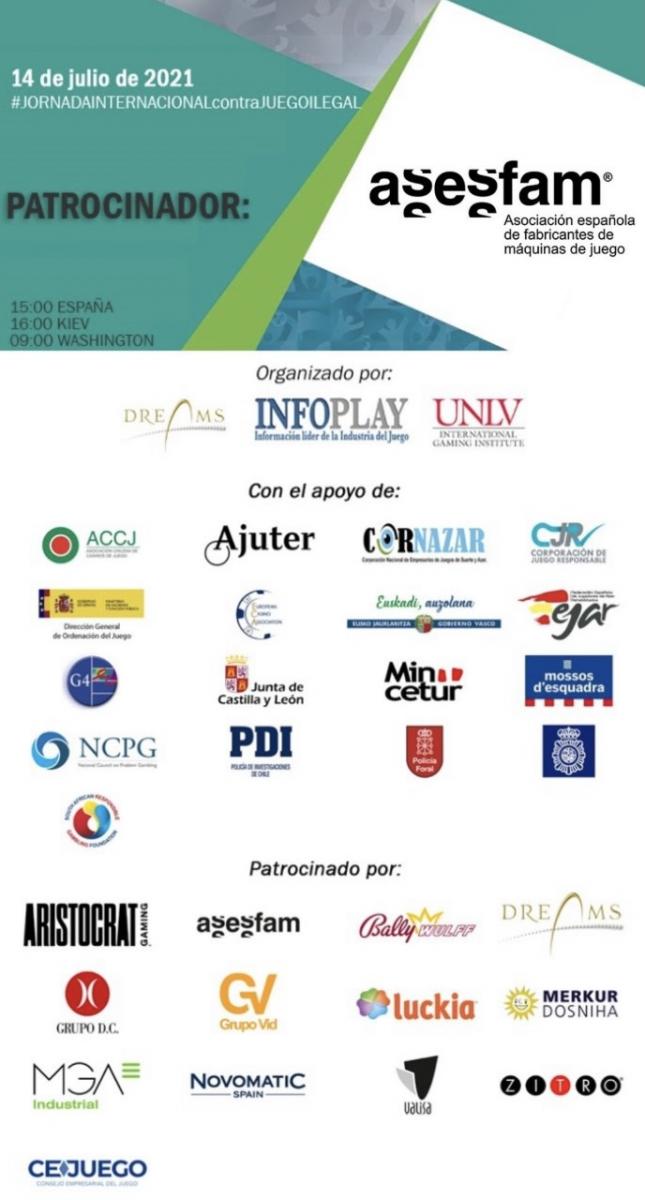 ASESFAM (Acrismatic, Azkoyen Bilso, Cirsa, Innovate Technology, MGA, Picmatic, R Franco, VNE), patrocina la Jornada Internacional contra el juego ilegal