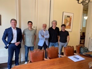 JOSÉ QUEREDA (ORENES CATALANA DE AZAR) EDUARD GRÀCIA (AWIN), ALBER SOLA (EUROPER), ÁNGEL DE LA PEÑA (EUGASE) y QUIN AGUILAR (REPRIS).