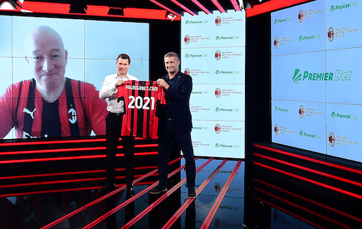 El Milan lucirá publicidad del operador Premier Bet en África