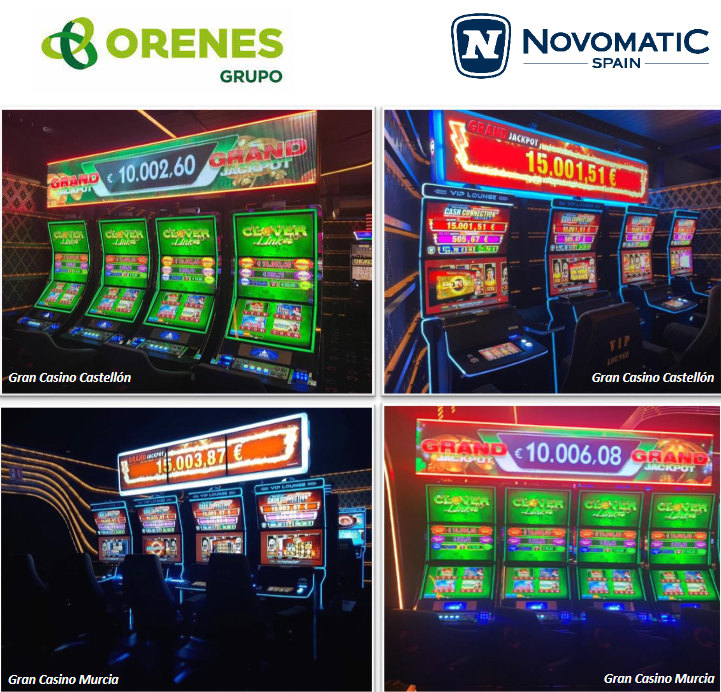 GRUPO ORENES despliega islas de NOVOMATIC en sus casinos 
