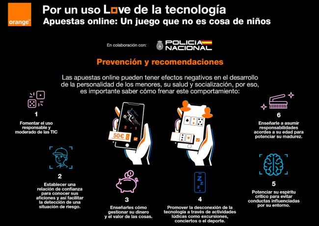  La Policía Nacional y Orange lanzan una campaña para la prevención del juego problemático online