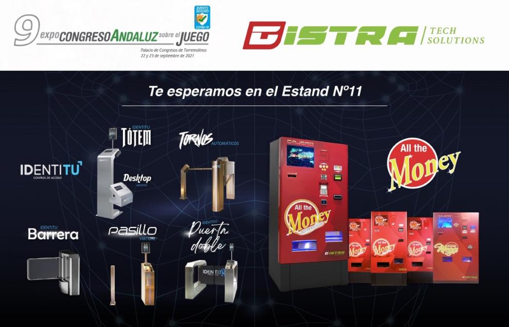 GISTRA estará en TORREMOLINOS con su icónico ALL THE MONEY y el nuevo cajero Mega Advance además de toda la gama de controles IDENTITU