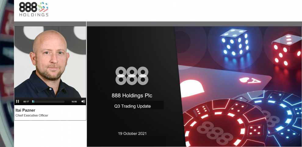 888 reports a 7% increase in revenue for the third quarter of 2021