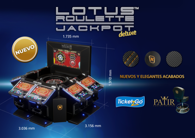 NOVOMATIC SPAIN presenta LOTUS JACKPOT ROULETTE DELUXE, excelente contra pared
