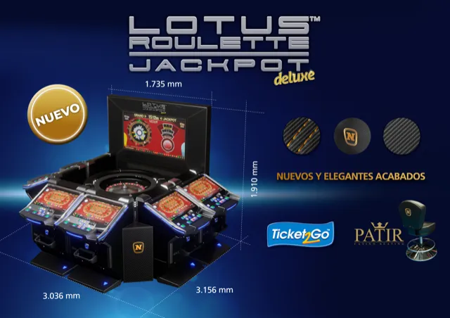 NOVOMATIC SPAIN presenta LOTUS JACKPOT ROULETTE DELUXE, excelente contra pared