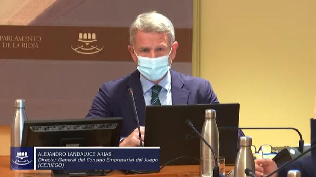  Alejandro Landaluce ante la Comisión de Hacienda del Parlamento de La Rioja: 