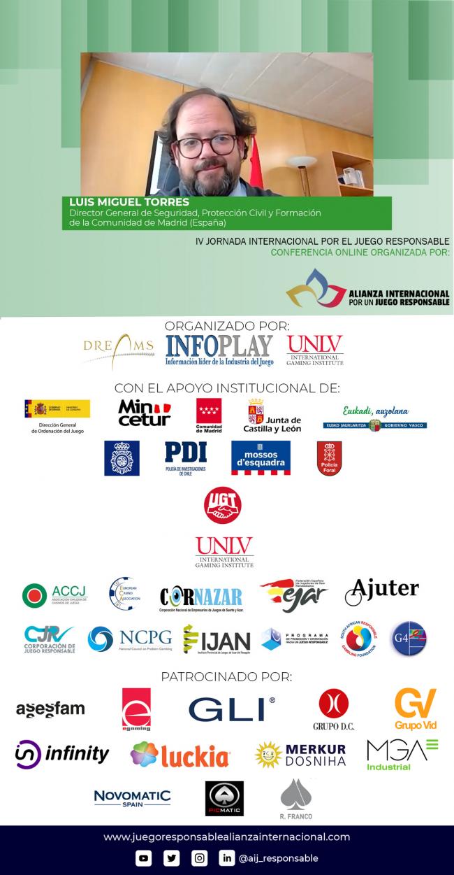 JUEGO RESPONSABLE. COMUNIDAD DE MADRID. SALONES DE JUEGO. ALIANZA INTERNACIONAL JUEGO RESPONSABLE