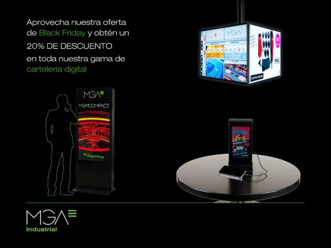 20% de descuento en la cartelería digital de MGA 