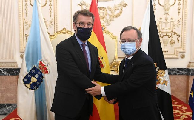 Feijóo muestra la disponibilidad de la Xunta de Galicia para difundir los atractivos del régimen fiscal especial de Ceuta
