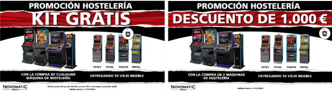 NOVOMATIC Spain se adelanta al Black Friday: DOS promociones fantásticas para HOSTELERÍA