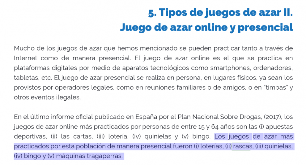 JUEGO PROBLEMÁTICO