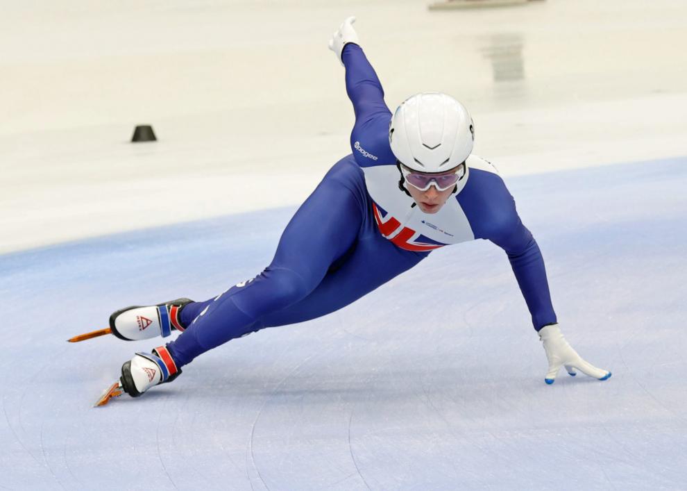  Entain celebra la clasificación de su patrocinado, el patinador de velocidad Niall Treacy en los Juegos Olímpicos de Invierno en Beijing