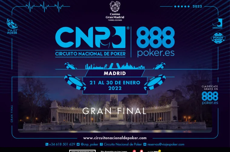 La Gran Final del circuito de 888poker y CNP se disputará en el Casino Gran Madrid de Torrelodones