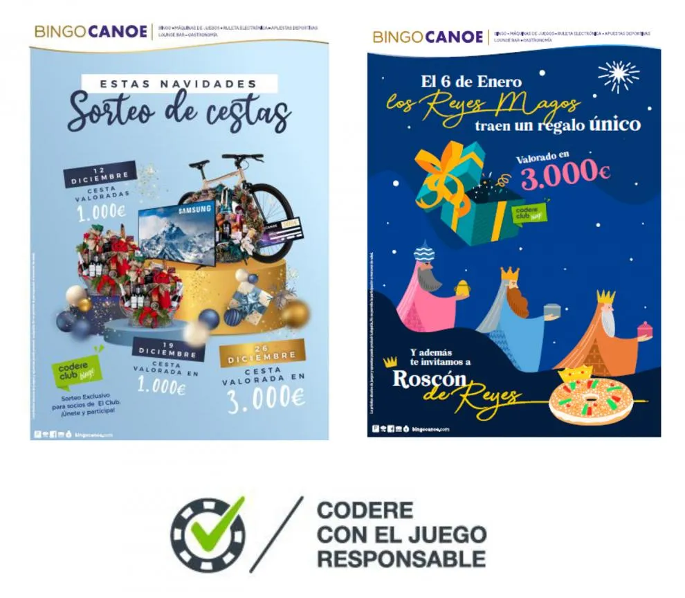 Los bingos de Codere sortean grandes premios especiales por Navidad