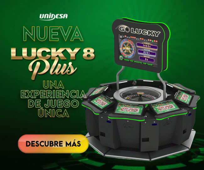 LA NUEVA RULETA LUCKY 8 PLUS de UNIDESA comienza su despliegue publicitario en INFOPLAY