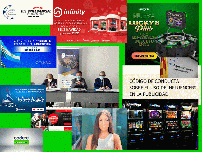 ZITRO, LUCKIA, SPORTIUM, R FRANCO, FEMARA, CATALUNYA, EVOLUTION, GREENTUBE, INFINITY, NOVOMATIC, AUTOCONTROL, CEUTA, ASOCIACIÓN EUROPEA DE CASINOS,...