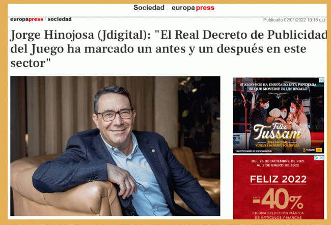 El Director de JDIGITAL hace balance, pide colaboración con el Ministerio y alerta de las consecuencias de la prohibición de la comunicación del juego online legal