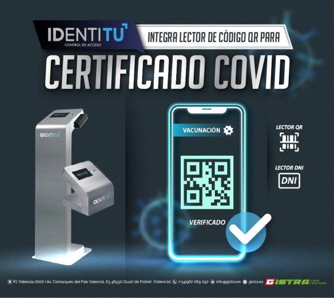 GISTRA incorpora a su control de entrada IDENTITU un lector de pasaporte COVID