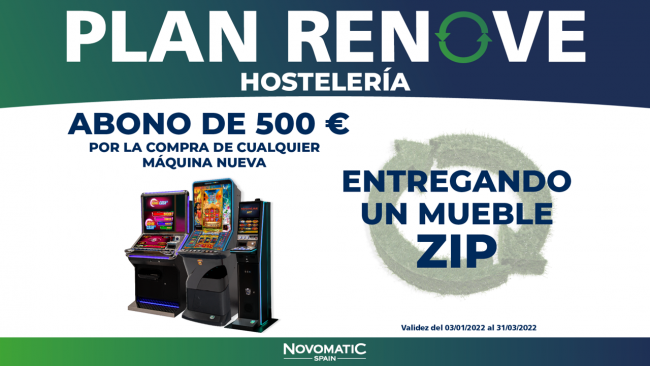 NOVOMATIC, PLAN RENOVE, HOSTELERÍA
