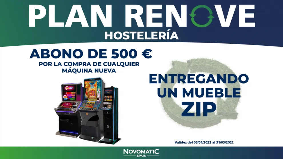 NOVOMATIC, PLAN RENOVE, HOSTELERÍA