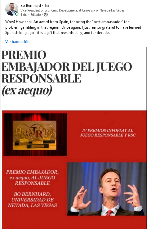 ENORME repercusión de los PREMIOS INFOPLAY AL JUEGO RESPONSABLE Y RSC
